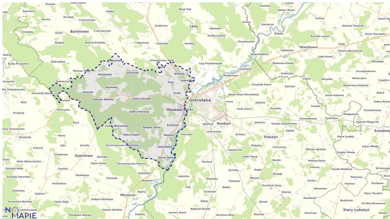 Mapa uzbrojenia terenu Olszewa-Borek