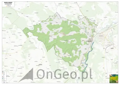 Mapa gminy Olszewo-Borki